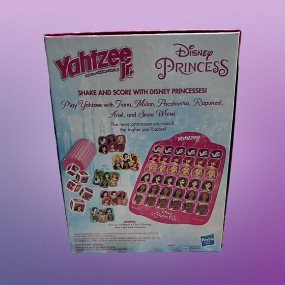 Disney 2020 Princess Yahtzee Jr. Board Game Milton Bradley COMPLETE - Picture 2 of 4